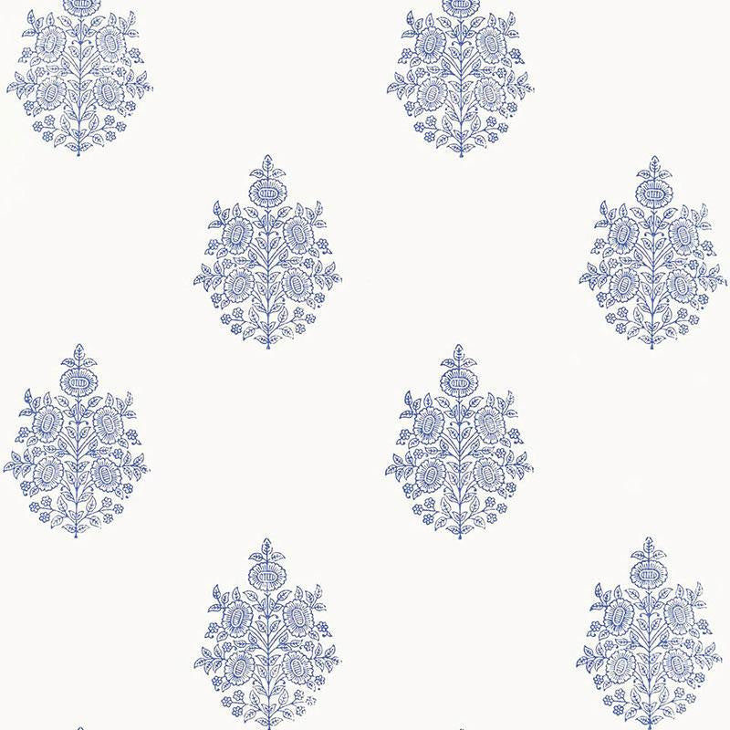 Asara Flower Delft 5005321 by Schumacher Wallpaper Jaipur - Fabric Carolina -