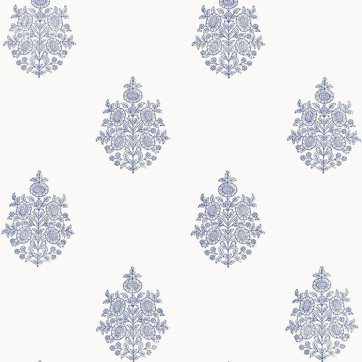 Asara Flower Delft 5005321 by Schumacher Wallpaper Jaipur - Fabric Carolina -