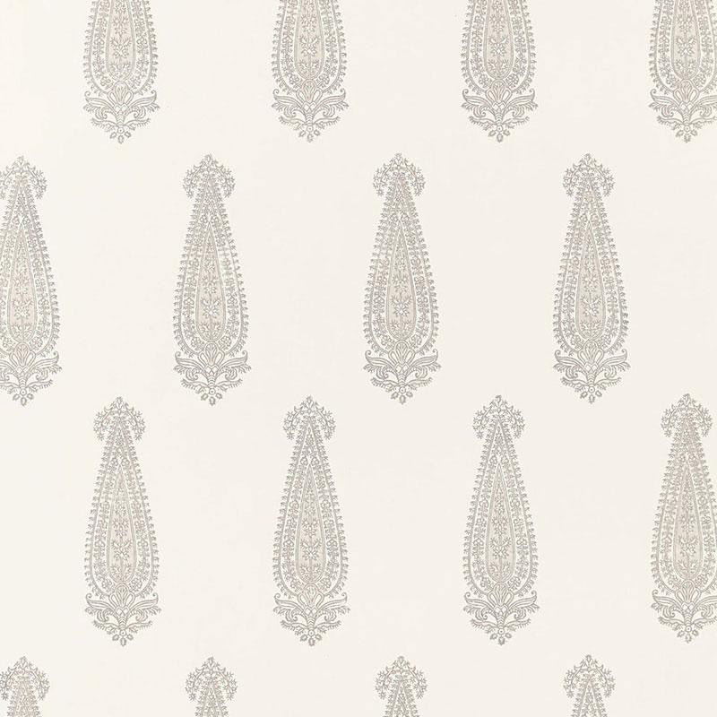 Katara Paisley Oyster 5005330 by Schumacher Wallpaper Simply Charming - Fabric Carolina -