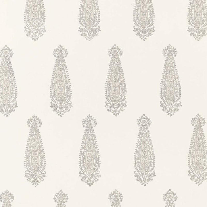 Katara Paisley Oyster 5005330 by Schumacher Wallpaper Simply Charming - Fabric Carolina -