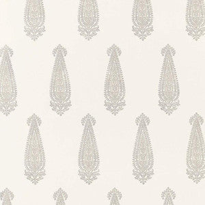 Katara Paisley Oyster 5005330 by Schumacher Wallpaper
