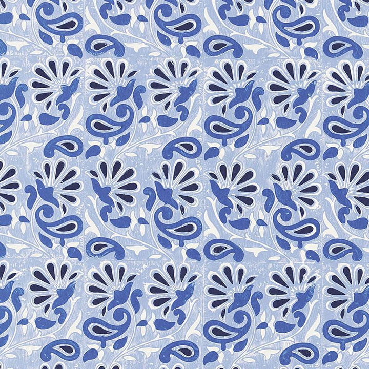 Rampura Delft 5005341 by Schumacher Wallpaper Jaipur - Fabric Carolina -