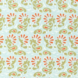 Rampura Water Blue 5005342 by Schumacher Wallpaper