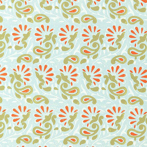 Rampura Water Blue 5005342 by Schumacher Wallpaper
