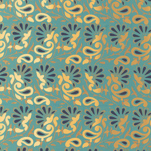 Rampura Turquoise 5005343 by Schumacher Wallpaper