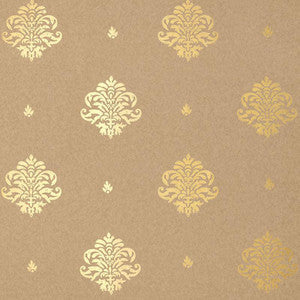Mayla Damask Gilt 5005354 by Schumacher Wallpaper