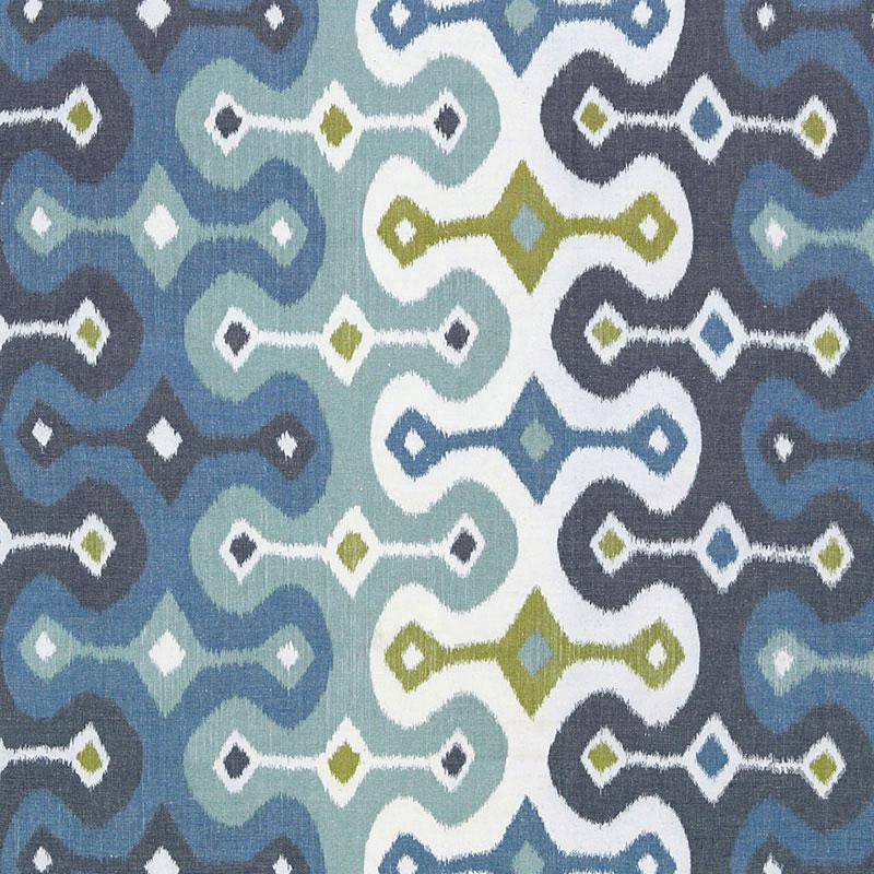 Darya Ikat Sky 174832 by Schumacher Fabric Martyn Lawrence Bullard 26.5" - Fabric Carolina -