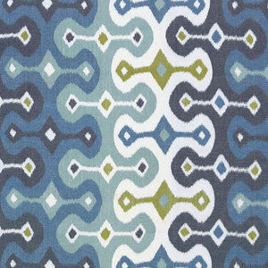 Darya Ikat Sky 174832 by Schumacher Fabric