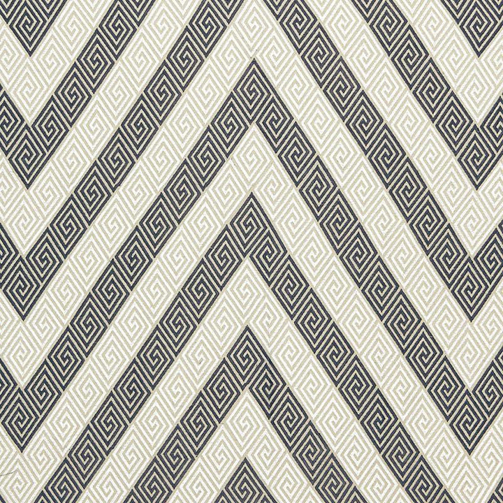 Nebaha Embroidery Charcoal 65792 by Schumacher Designer Fabric Ottoman Chic 25.38" - Swanky Fabrics -