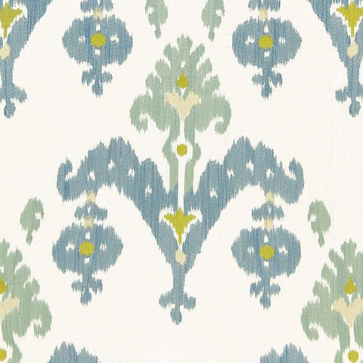 Raja Embroidery Sky 65811 by Schumacher Fabric Ottoman Chic 25.0" - Fabric Carolina -
