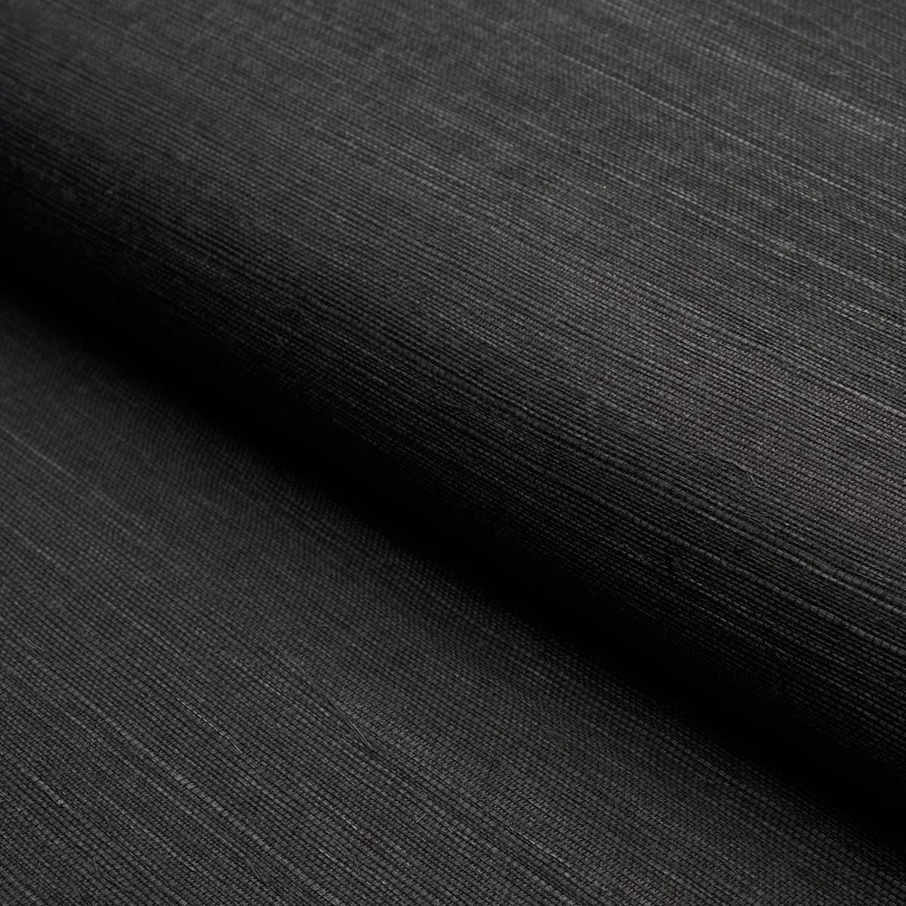 Haruki Sisal Jet 5004715 by Schumacher Wallpaper Perfect Basics: Haruki Sisal - Fabric Carolina -