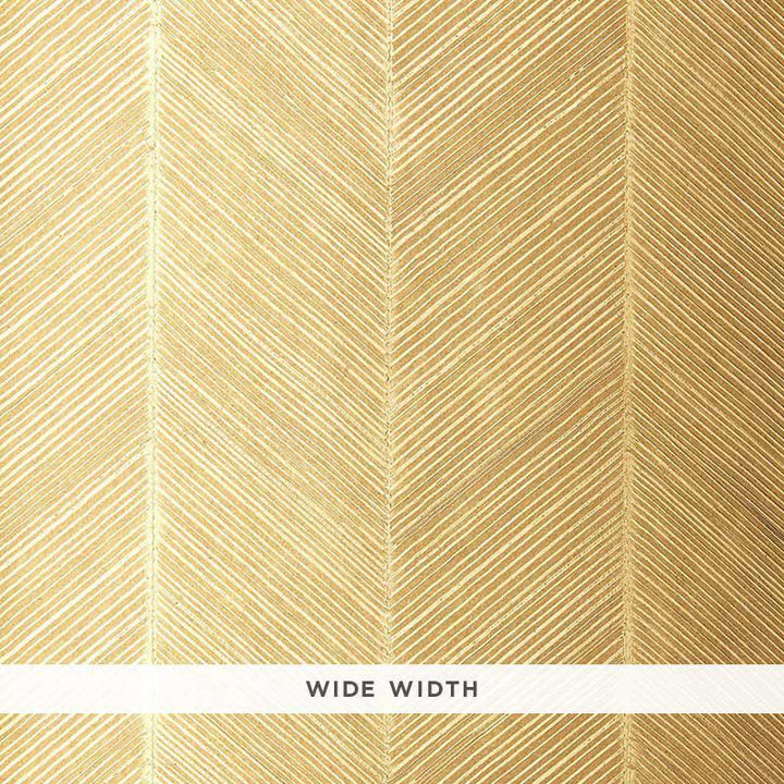 Chevron Texture White Gold 5005651 by Schumacher Wallpaper Textured Wallcoverings & Printed Grasscloths 14.0" - Fabric Carolina -