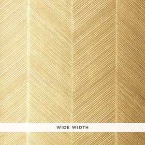 Chevron Texture White Gold 5005651 by Schumacher Wallpaper