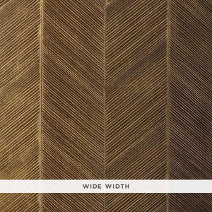 Chevron Texture Burnished Bronze 5005653 by Schumacher Wallpaper