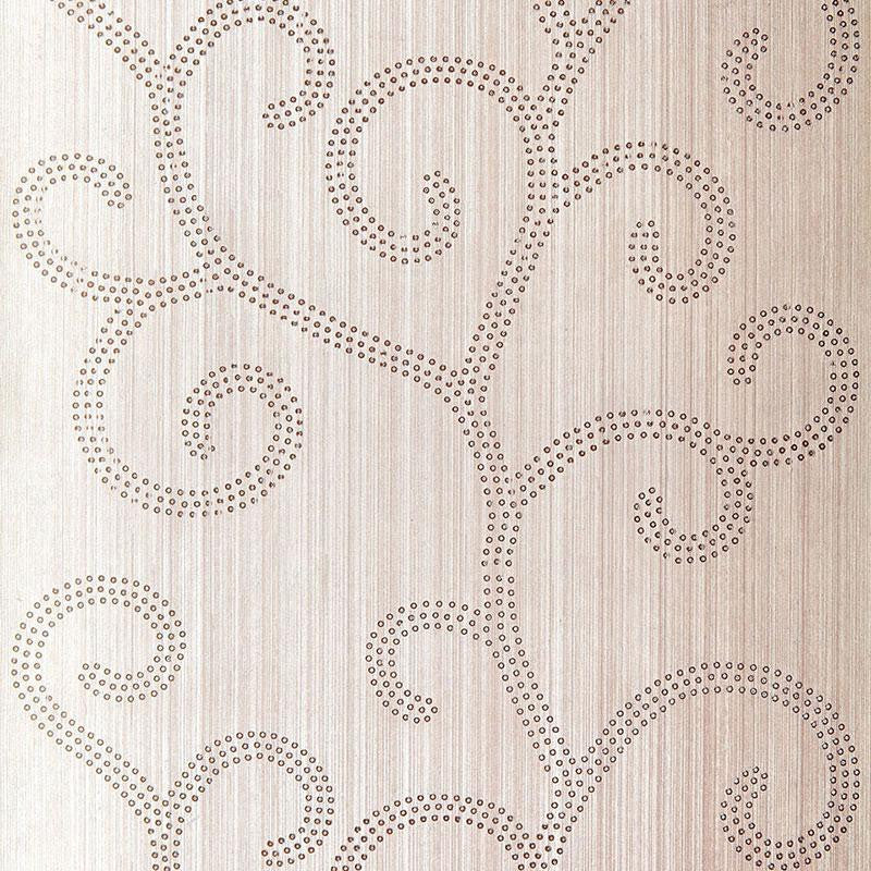Raindrop Scroll Amethyst 5005700 by Schumacher Designer Wallpaper Modern Glamour 27.0" - Swanky Fabrics -