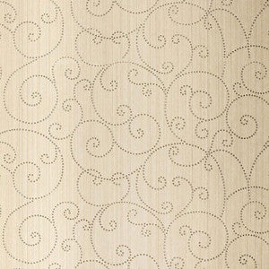 Beaded Scroll Aged Silver 5005720 by Schumacher Wallpaper