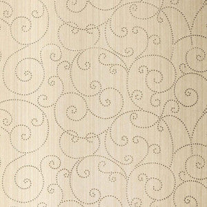Beaded Scroll Aged Silver 5005720 by Schumacher Wallpaper