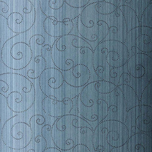 Beaded Scroll Peacock 5005722 by Schumacher Wallpaper
