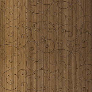 Beaded Scroll Burnished Bronze 5005723 by Schumacher Wallpaper