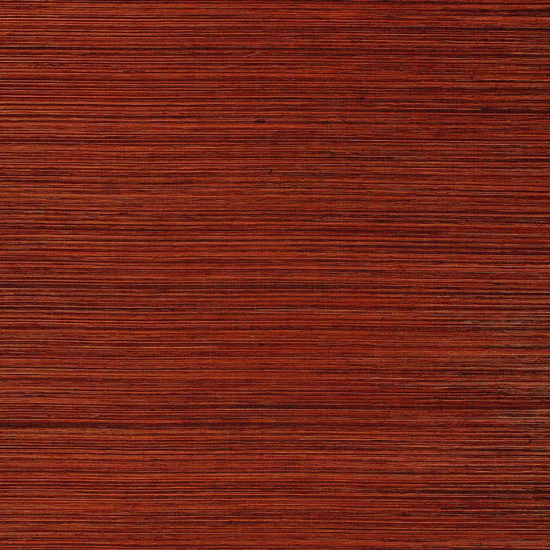 Strie Sisal Burnt Orange 5000724 by Schumacher Designer Wallpaper Quiet Beauty - Swanky Fabrics -