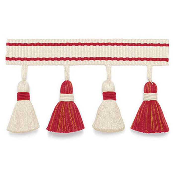 Merida Tassel Fringe Coral 63082 by Schumacher Designer Trim Plein Air Trimmings - Swanky Fabrics -