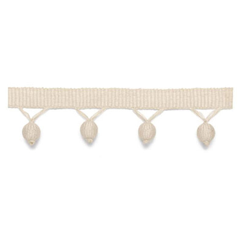 Delray Bobble Fringe Vanilla 63140 by Schumacher Trim Plein Air Trimmiings - Fabric Carolina -