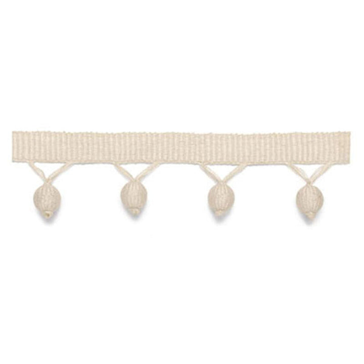 Delray Bobble Fringe Vanilla 63140 by Schumacher Trim Plein Air Trimmiings - Fabric Carolina -