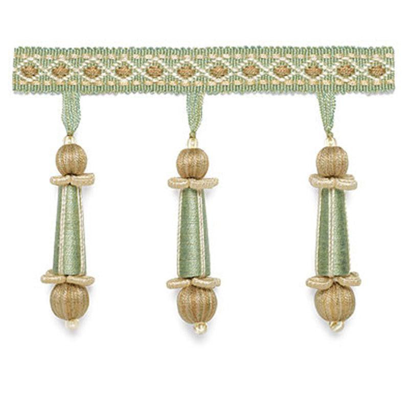 Addington Molded Tassel Fringe Mineral 63282 by Schumacher Trim Somerset - Fabric Carolina -