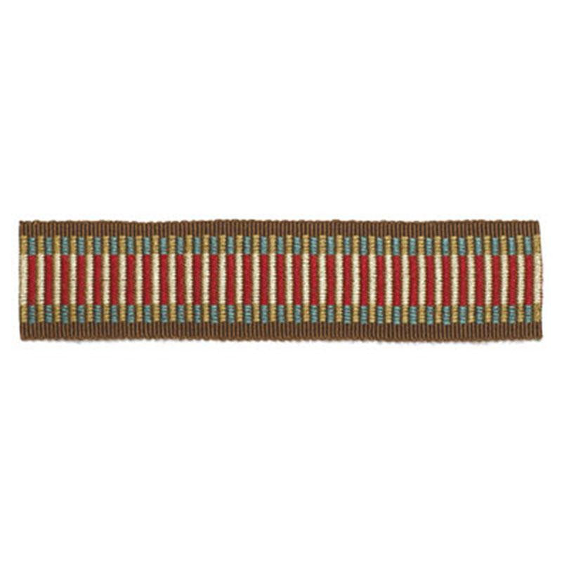 Litchfield Braid Rosewood 63330 by Schumacher Designer Trim Somerset - Swanky Fabrics -