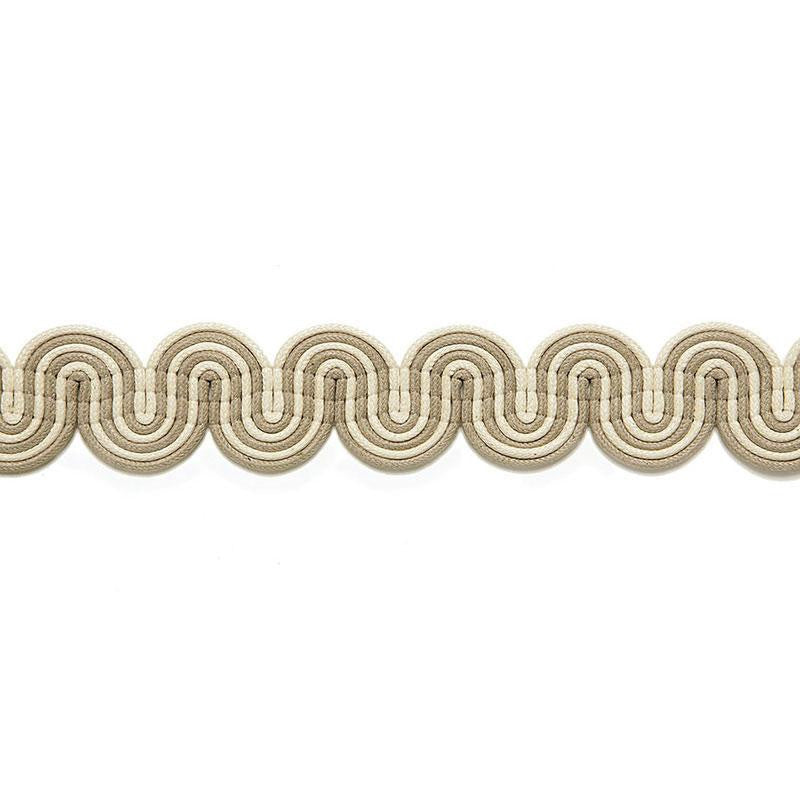 Sabine Braid Blanc / Linen 65360 by Schumacher Trim Au Naturel - Fabric Carolina -