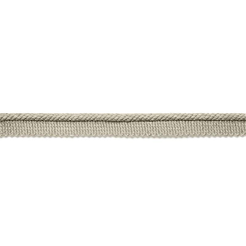 Aimee Linen Lipcord Greige 65432 by Schumacher Designer Trim Au Naturel - Swanky Fabrics -