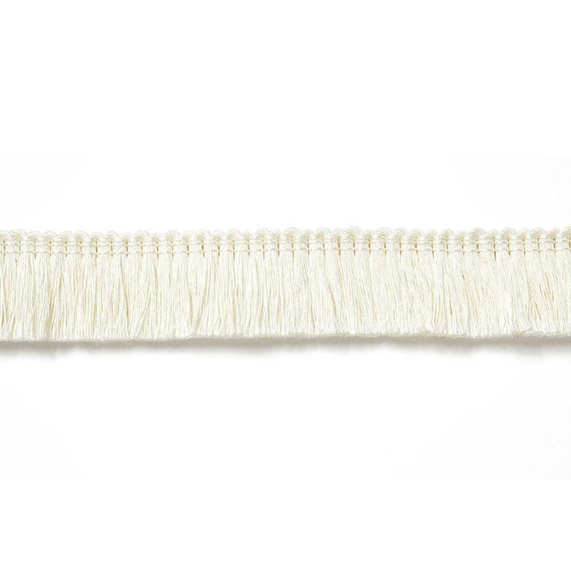 Zoe Linen Ruche Blanc 65440 by Schumacher Trim Au Naturel - Fabric Carolina -