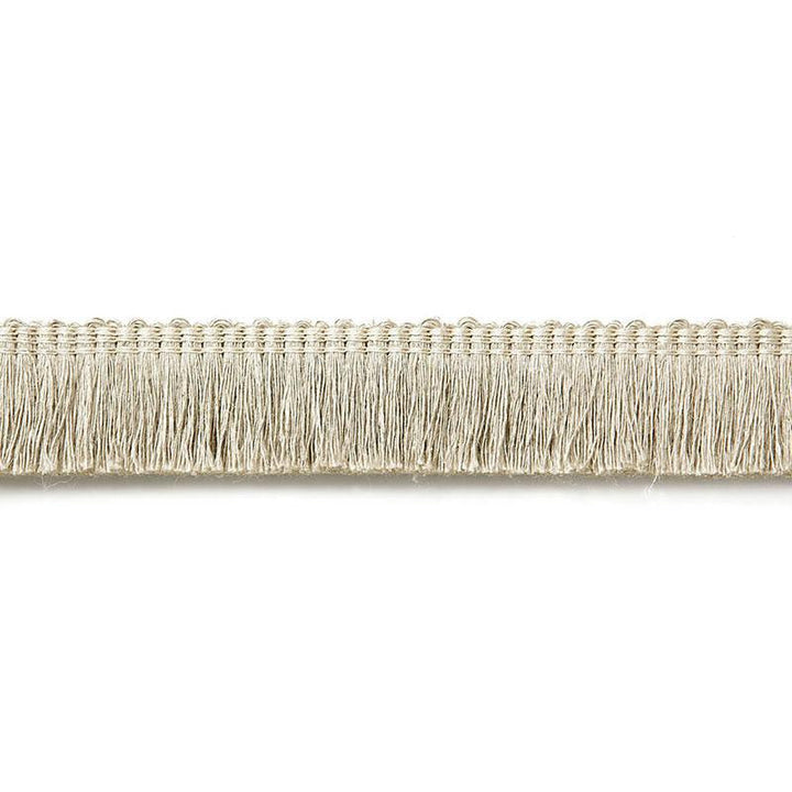 Zoe Linen Ruche Greige 65442 by Schumacher Designer Trim Au Naturel - Swanky Fabrics -