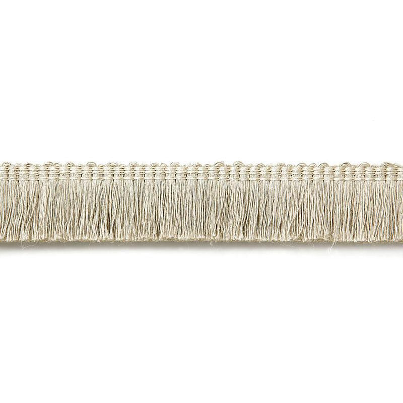 Zoe Linen Ruche Greige 65442 by Schumacher Trim Au Naturel - Fabric Carolina -