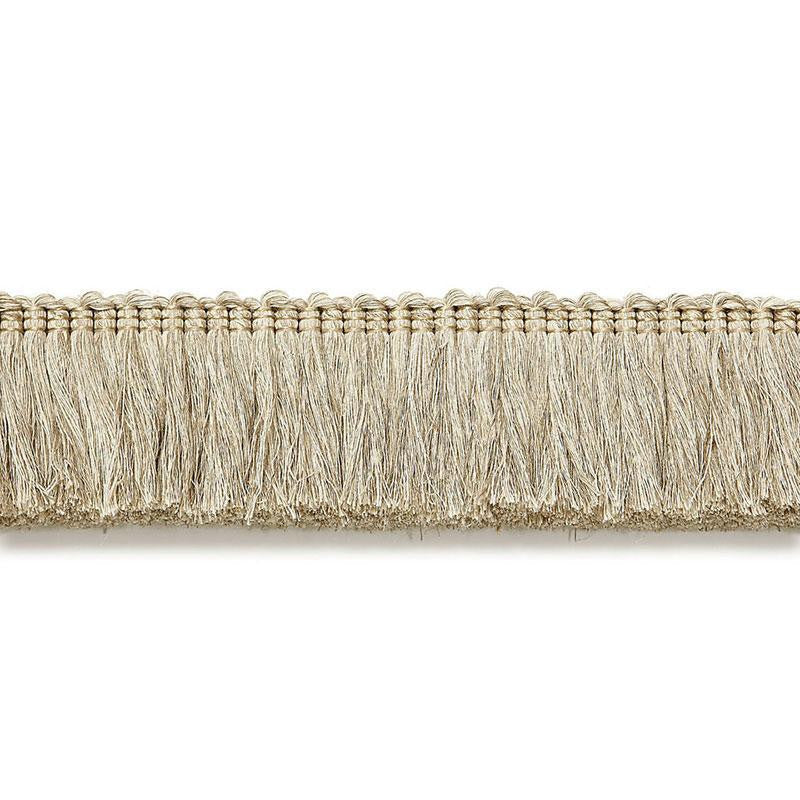 Anton Linen Ruche Natural 65451 by Schumacher Designer Trim Au Naturel - Swanky Fabrics -