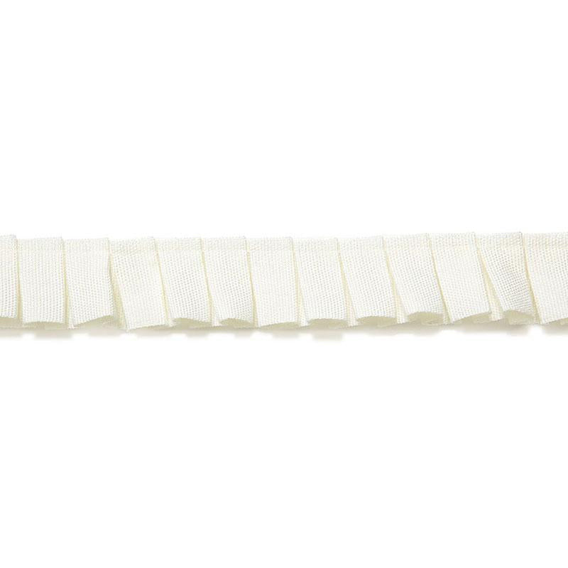 Colette Pleated Ruche Blanc 65480 by Schumacher Trim Au Naturel - Fabric Carolina -