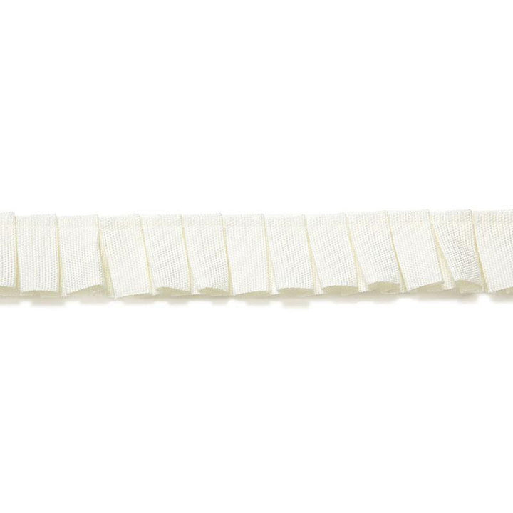 Colette Pleated Ruche Blanc 65480 by Schumacher Trim Au Naturel - Fabric Carolina -