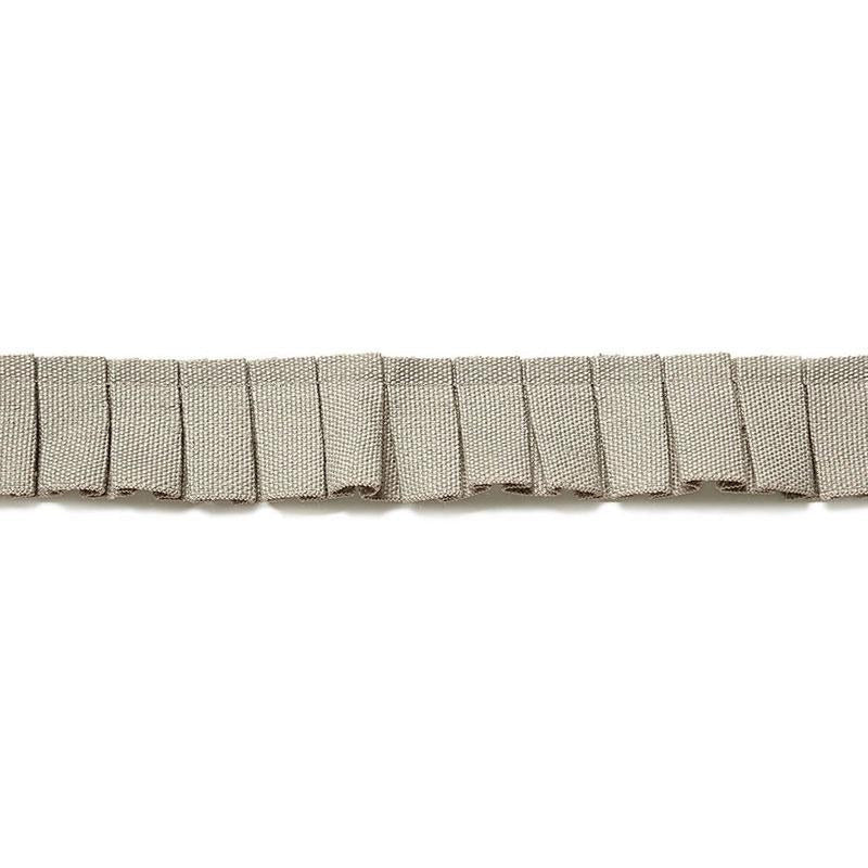 Colette Pleated Ruche Greige 65481 by Schumacher Trim Au Naturel - Fabric Carolina -