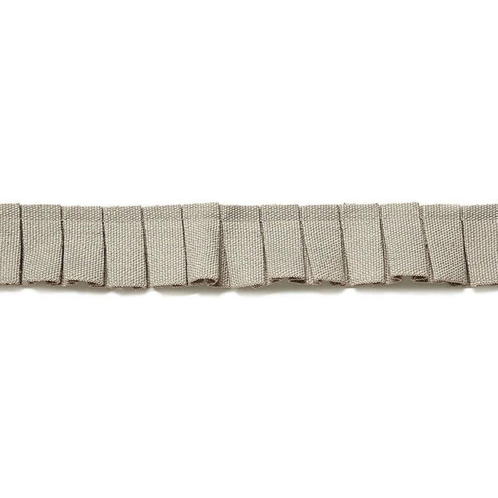 Colette Pleated Ruche Greige 65481 by Schumacher Designer Trim Au Naturel - Swanky Fabrics -