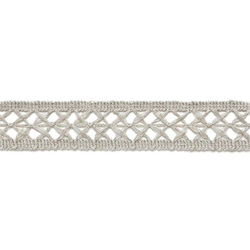 Nicole Linen Braid Greige 65491 by Schumacher Designer Trim Au Naturel 1.0" - Swanky Fabrics -