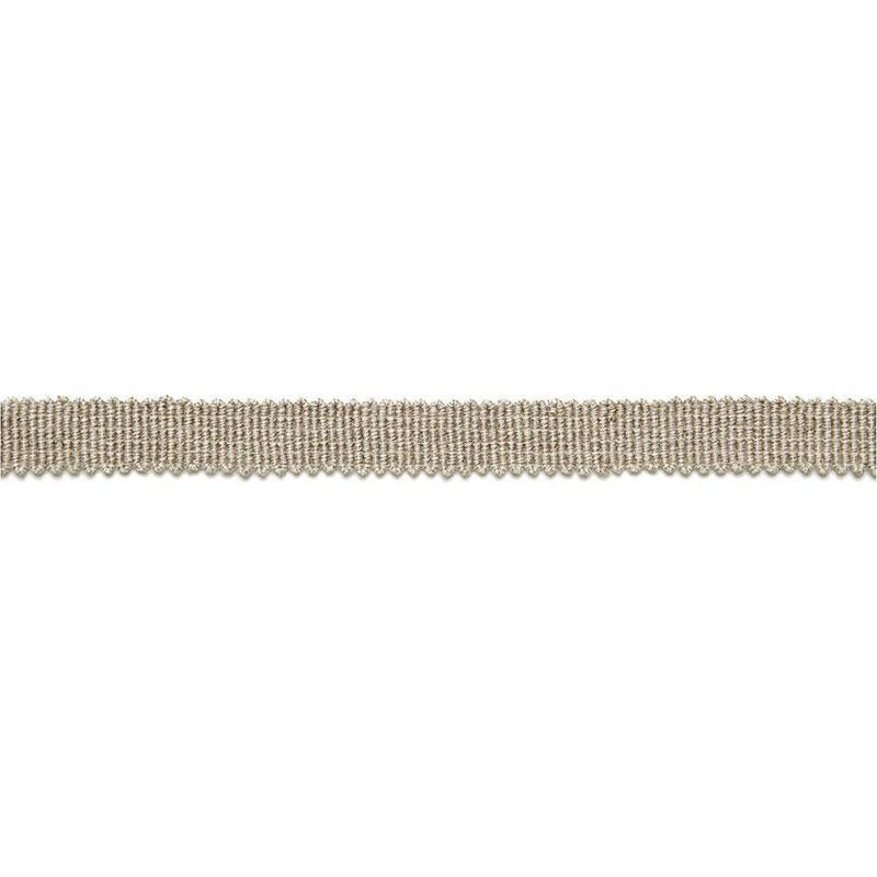 Yves Linen Tape Greige 65501 by Schumacher Designer Trim Au Naturel - Swanky Fabrics -
