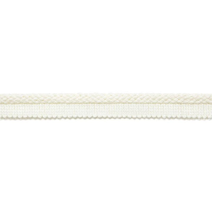 Henri Braided Lipcord Blanc 65520 by Schumacher Designer Trim Au Naturel - Swanky Fabrics -