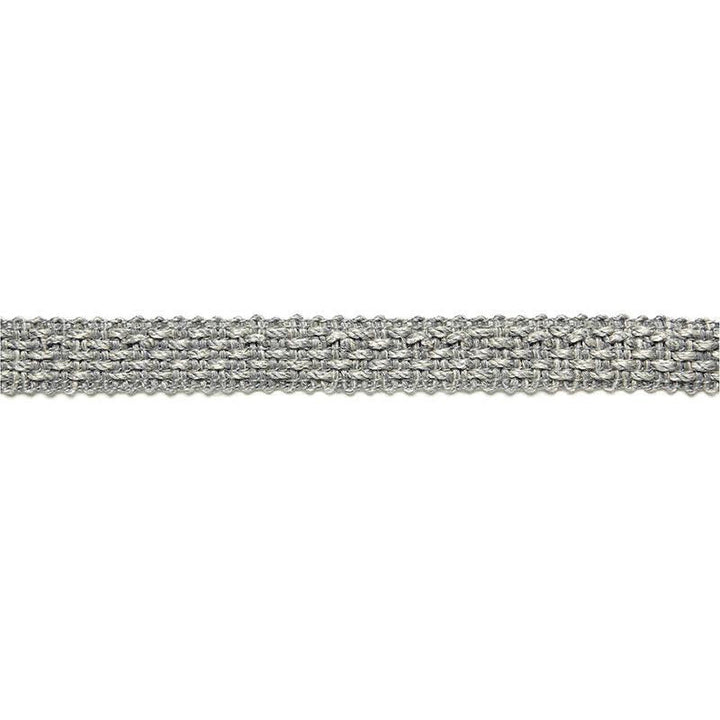 Bertrand Linen Braid Zinc 65533 by Schumacher Designer Trim Au Naturel - Swanky Fabrics -