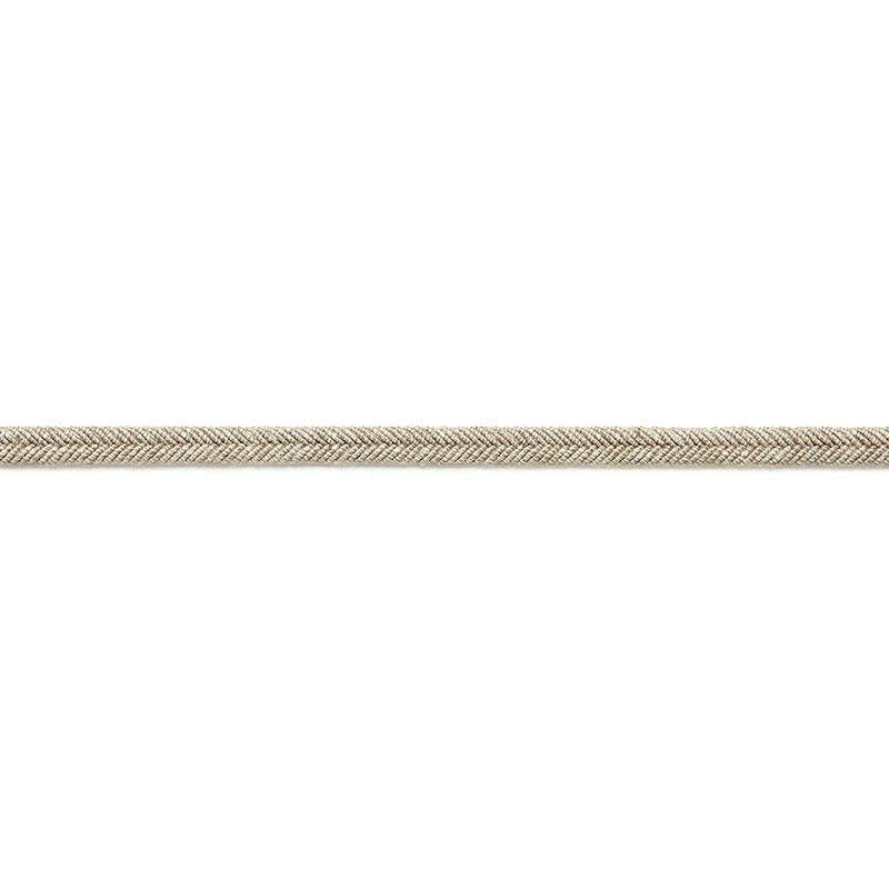 Alix Linen Gimp Greige 65541 by Schumacher Designer Trim Au Naturel - Swanky Fabrics -