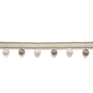 Madeleine Bobble Fringe Greige 65550 by Schumacher Trim
