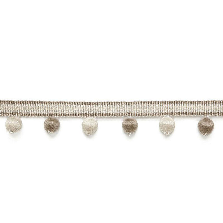 Madeleine Bobble Fringe Greige 65550 by Schumacher Trim Marie-Chantal 2.62" - Fabric Carolina -
