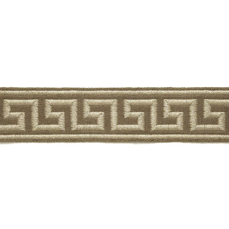 Dominique Linen Tape Greige 65560 by Schumacher Trim Au Naturel 1.75" - Fabric Carolina -
