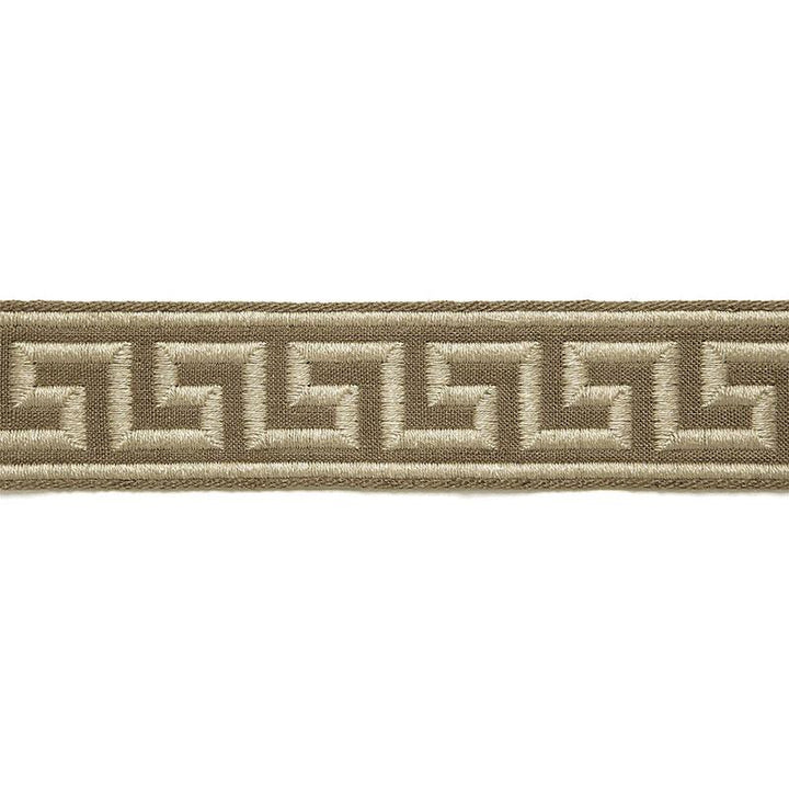 Dominique Linen Tape Greige 65560 by Schumacher Trim Au Naturel 1.75" - Fabric Carolina -