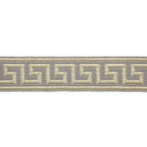 Dominique Linen Tape Zinc 65561 by Schumacher Trim