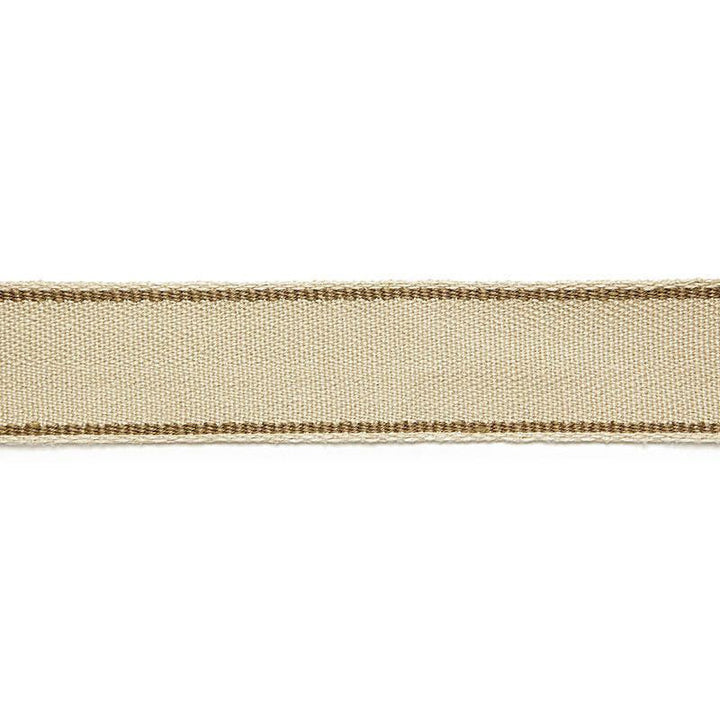 Rene Linen Tape Greige 65570 by Schumacher Designer Trim Au Naturel - Swanky Fabrics -